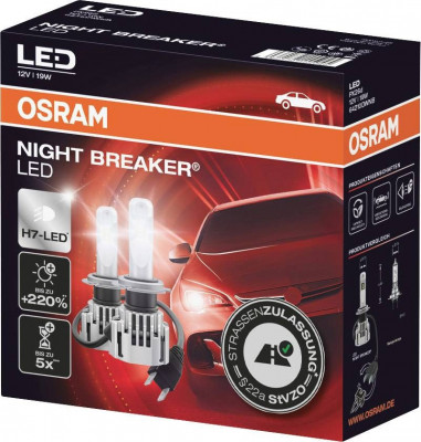 Led Osram H7 12V 19W PX26D 6000K Alb LEDriving 64210DWNB foto