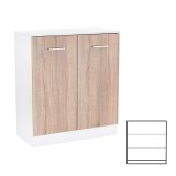Comoda Miami 2 usi, 80x92 cm, Stejar Sonoma/Alb, PAL, Living, Dormitor, Hol