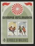 Maldives 1972 - Jocurile Olimpice, sport, bloc neuzat