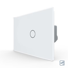 Intrerupator Simplu Cap Scara / Cruce cu Touch LIVOLO din Sticla, Standard Italian SmartElectro IntelligentHouse