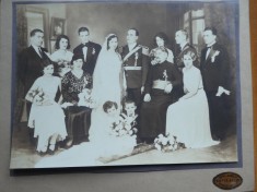 Foto Victor Adler Brasov pe carton; Nunta, ofiteri, Parintele Plotogea, Rina Grigoriu, Mihailescu, 1931