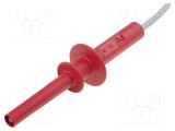 Cablu de măsurare 10A 5kV cu mufă banană 4 mm capăt liber roșu 1m ELECTRO-PJP