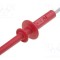 Cablu de măsurare 10A 5kV cu mufă banană 4 mm capăt liber roșu 1m ELECTRO-PJP