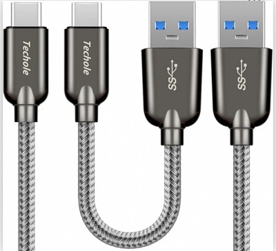 Pachet cabluri Techole 2X USB-C, 1m si 0.15m, USB 3.0, Fast Charging foto