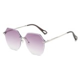 Ochelari de Soare pentru Femei - Techsuit (8195) - Silver / Gradient Purple