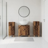 Cumpara ieftin Set de cabinet pentru baie cu 3 piese ALKMAAR 3 buc. Lemn vechi