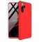 Husa protectie 360 fata + spate + folie silicon Huawei P30 Pro , Rosu