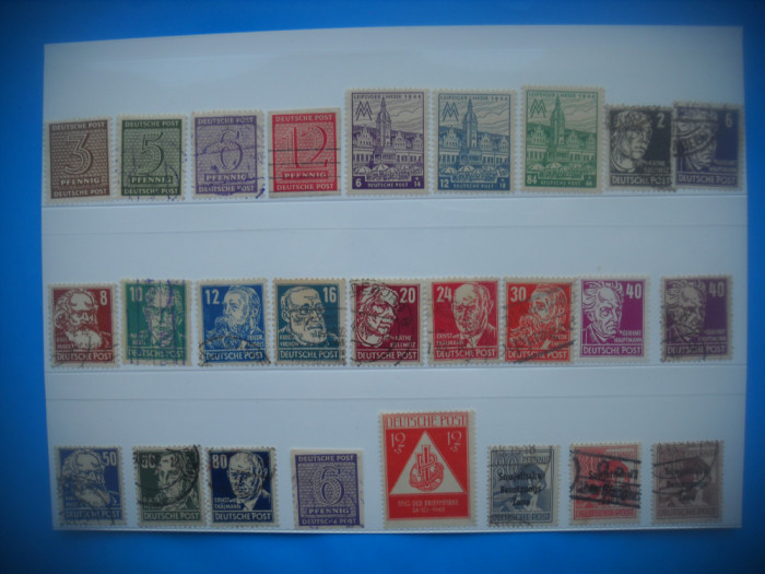 HOPCT LOT NR 494 GERMANIA-OCUPATIE SOVIETICA 1945-26 TIMBRE VECHI STAMPILATE