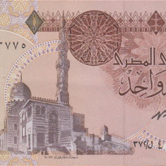 EGIPT █ bancnota █ 1 Pound █ 2000/08/13 █ P-50e █ UNC █ necirculata