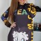 L687-100 Rochie scurta, casual cu elastic la extremitati