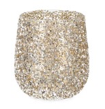 Vaza flori sticla transparenta aurie Brillant &Oslash;15x17h