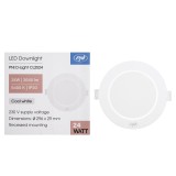 Aproape nou: Spot LED PNI D-Light CL2524 24W, incastrabil, rotund, 296*29.1mm, 6400