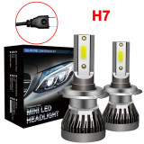 Set Bec Auto Led H7, 6000K 26000LM ALB Rece, Foarte Luminos