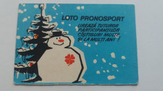 CCO 1978 - CALENDAR DE COLECTIE - TEMATICA LOTO PRONOSPORT - ANUL 1978 foto