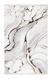 Covor Living Aura Lux 53474A Maro / Alb Moftx