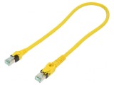 Patch Cord S/FTP Cat6a Cu Galben 0.5m