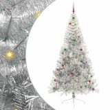 VidaXL Pom de Crăciun artificial pre-iluminat Argintiu 240 cm PET 3397240