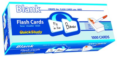 Blank Flash Cards - 1000 Cards: A Quickstudy Reference Tool foto