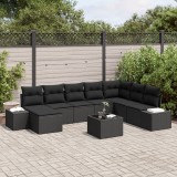 Gossi set canapea gradina 9 piese cu perne bej din rattan poli