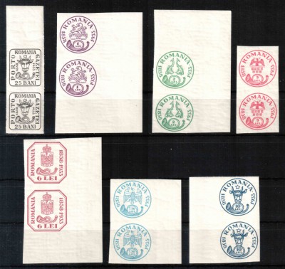 Romania 1932, LP 102, Aniversarea a 75 de ani &amp;quot;Cap de bour&amp;quot;, perechi, MNH LUX! foto