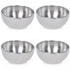 Set boluri, 4 piese, 500 ml, Metal, Argintiu