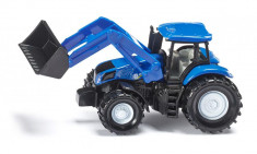 Macheta Tractor New Holland incarcator frontal 8cm, Siku 1355 foto