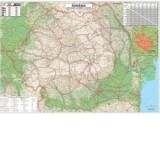 Romania Harta Rutiera - Harta Pliabila Dimensiune: 100 x 70 cm