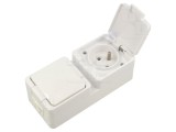 Conector alimentare AC 250VAC 16A cu &icirc;mpăm&acirc;ntare pentru perete