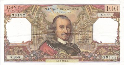 FRANTA 100 francs 3-6-1976 VF+!!! foto