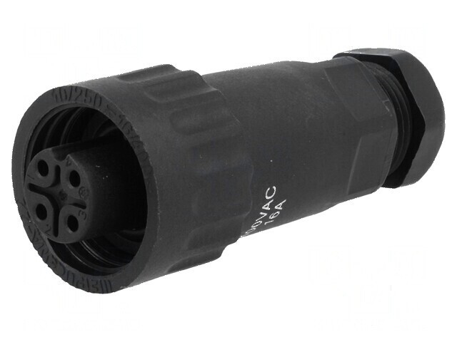 Mufă WA22 mamă PIN 4 3 PE IP67 16A terminal cu şurub 5-6,5mm
