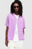 AllSaints camasa ACCESS SS SHIRT barbati, culoarea violet, relaxed, M064SA