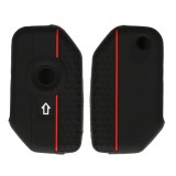 Husa Cheie Kwmobile pentru BMW R1250GS/C400X/F900R, Negru/Rosu, Silicon, KWM000025EL001C