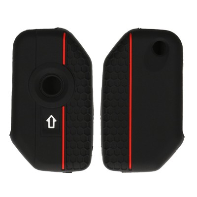 Husa Cheie Kwmobile pentru BMW R1250GS/C400X/F900R, Negru/Rosu, Silicon, KWM000025EL001C foto