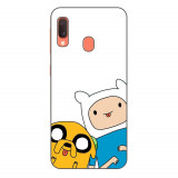 Husa compatibila cu Samsung Galaxy A20e Silicon Gel Tpu Model Finn and Jake Tongues