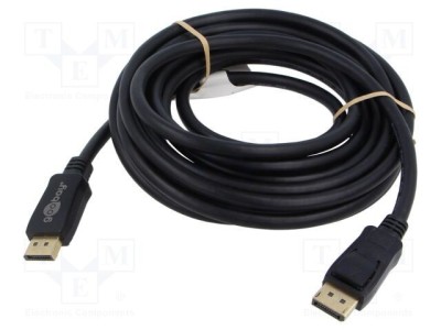 Cablu DisplayPort Goobay 5m negru, mufă DisplayPort, 4K HDR 8K UHD foto