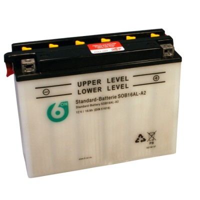 Baterie 12V16AH moto + electrolit YB16AL-A2 6-ON Cod Produs: MX_NEW 7079107MA foto