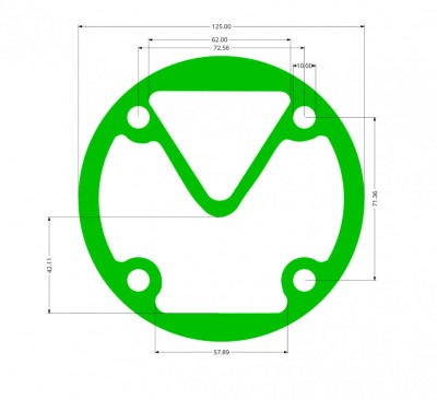 Garnitura cap compresor piston 80MM superior SPC0101 foto