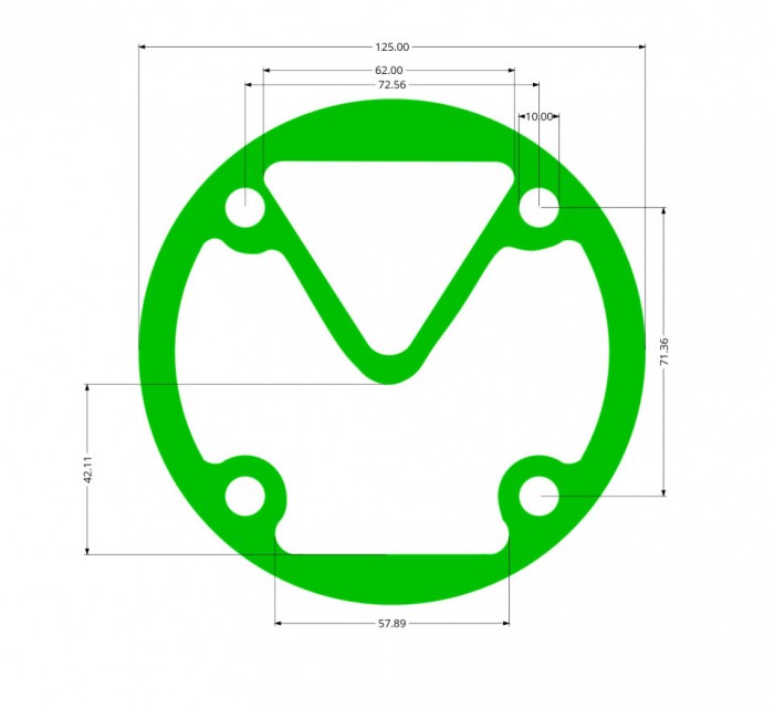 Garnitura cap compresor piston 80MM superior SPC0101