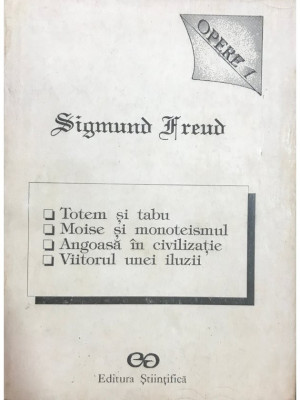 Sigmund Freud - Opere - vol. 1 (editia 1991) foto
