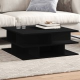 Gossi masuta de cafea, negru, 70x70x29 cm, lemn prelucrat