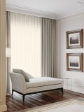 Cumpara ieftin Set perdea tip tesatura in cu rejansa din bumbac tip fagure, Rio de Janeiro, Madison, 400x210 cm, Crem, 2 buc