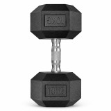 Gantera hexagonala profesionala 10 kg, aderenta sporita, grip ergonomic, multifunctionala