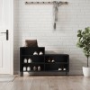 Gossi pantofar, negru, 102x36x60 cm, lemn compozit