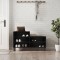 Gossi pantofar, negru, 102x36x60 cm, lemn compozit