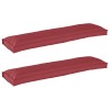 VidaXL Set de perne pentru palet 2 pcs bordo 150 x 40 x 8 cm