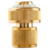 Conector cu stop 3/4 din alama pentru furtun de gradina NEO