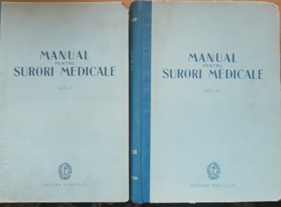 MANUAL PENTRU SURORI MEDICALE 2 VOL - CONSTANTIN PAUNESCU foto
