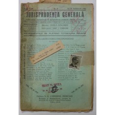 JURISPRUDENTA GENERALA , PUBLICATIUNE SAPTAMANALA DE JURISPRUDENTA REZUMATA ROMANA SI STRAINA , ANUL XVIII , NR. 27 , SEPTEMBRIE E 1940, SUBLINIATA