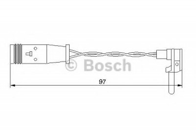 Senzor de avertizare,uzura placute de frana MERCEDES S-CLASS Cupe (C216) (2006 - 2013) BOSCH 1 987 474 966 foto