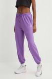 Puma pantaloni de trening din bumbac BETTER CLASSIC culoarea violet, uni, 624233